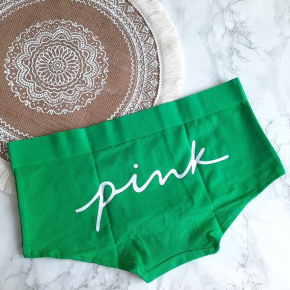 PINK Victoria's Secret Other - PINK VS LOGO BOYSHORT Green PANTY